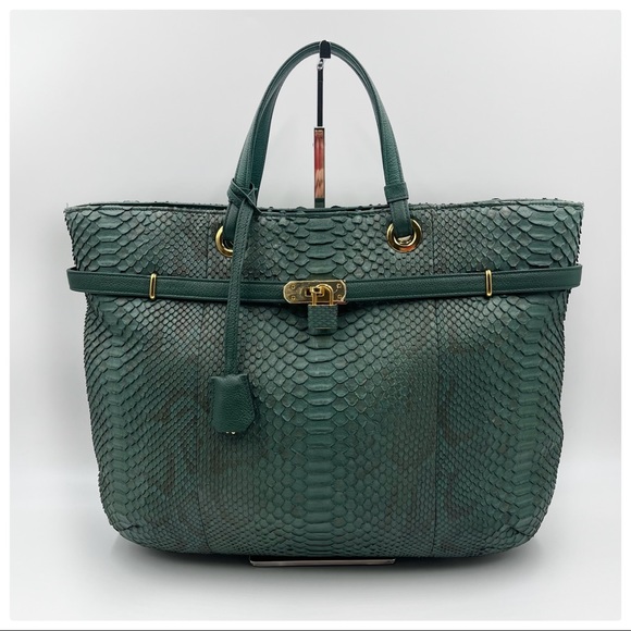 ANKH JET Python skin Shoulder Bag - Picture 2 of 10